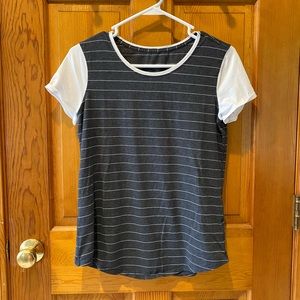 Grey striped t shirt from lululemon